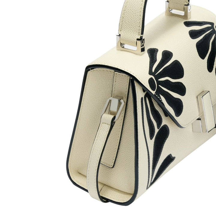 Iside Micro Ricamo Daisy in Pergamena and Black