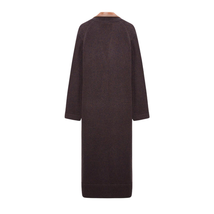 It's A Match Coat in Navy Brown Mousline
