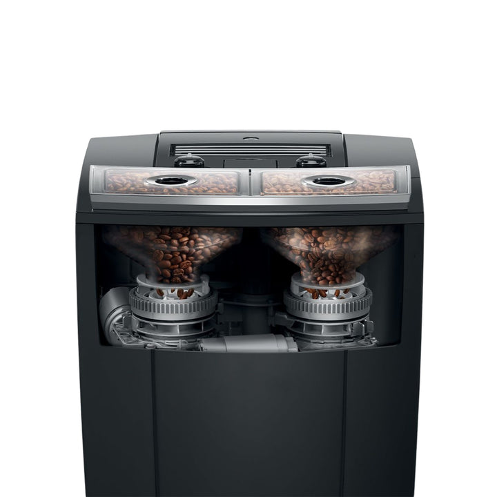 J8 Twin - 31 Specialties, 6.7" Panorama Coffee Panel, 2 x 6oz. Bean Containers, 64oz Water Capacity
