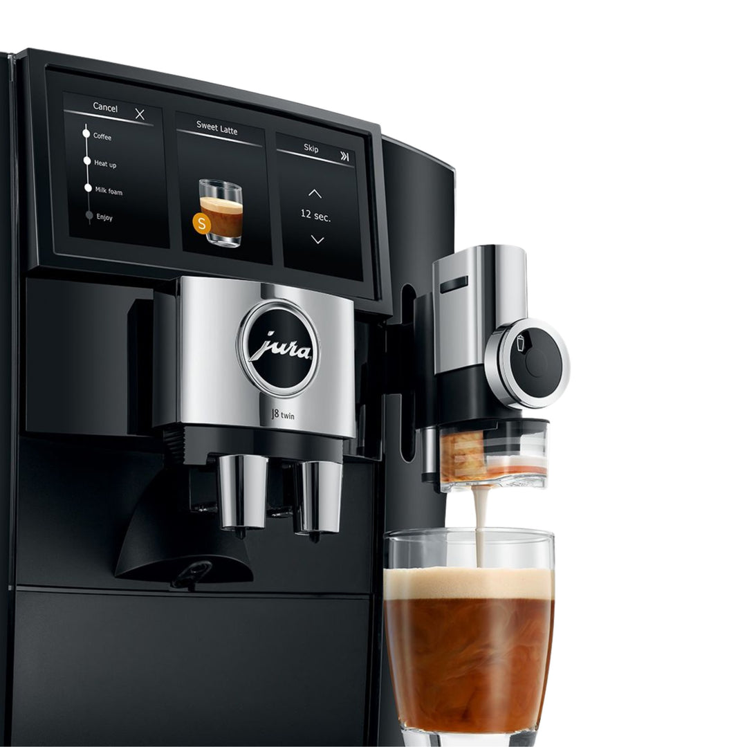 J8 Twin - 31 Specialties, 6.7" Panorama Coffee Panel, 2 x 6oz. Bean Containers, 64oz Water Capacity