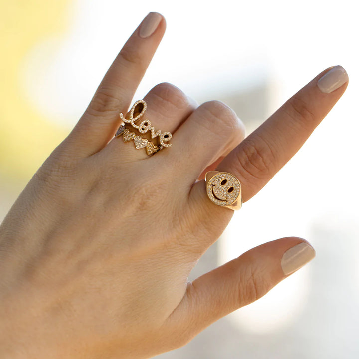 Small Eternity Heart Ring &#8211; Size 6