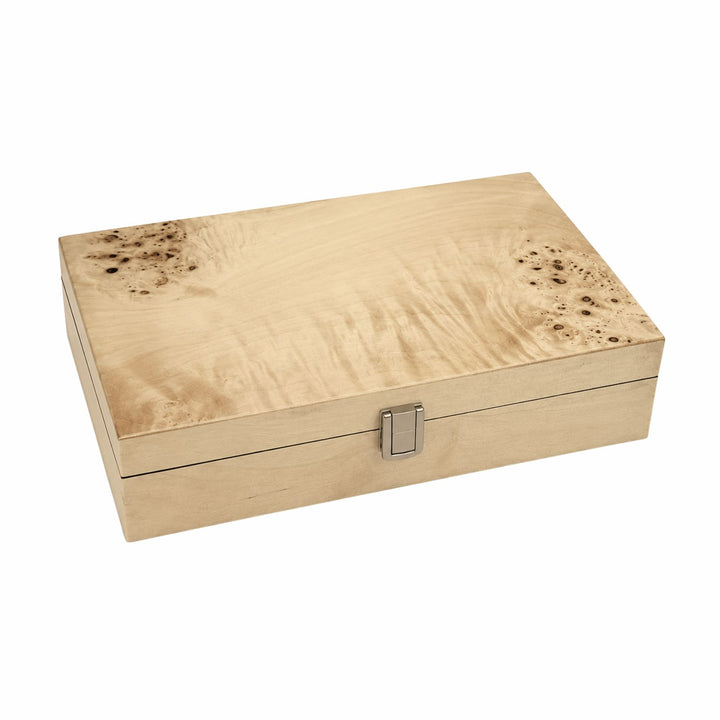 Poker Set Natural Burl Wood Tan
