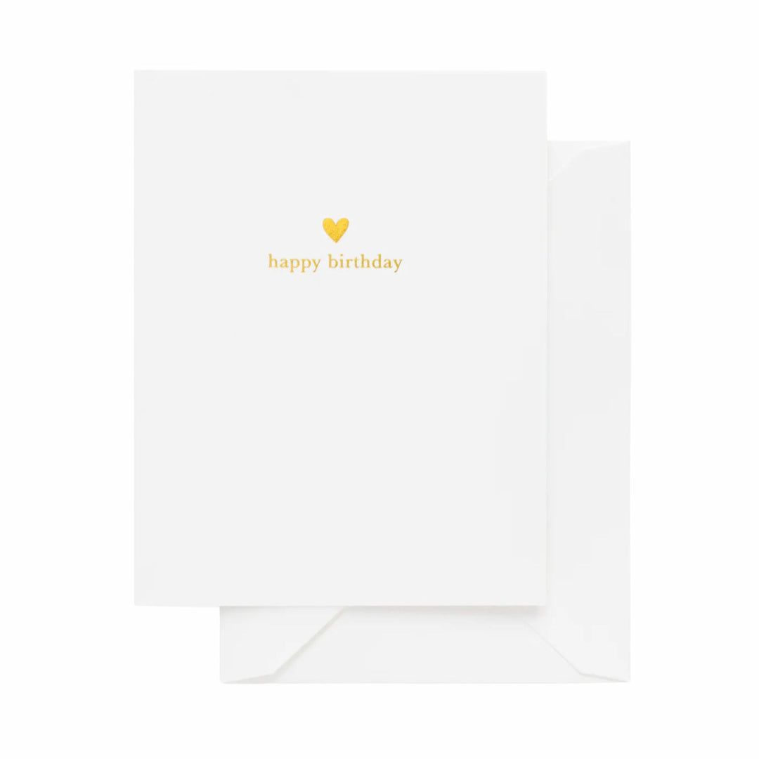 Gold Heart Happy Birthday