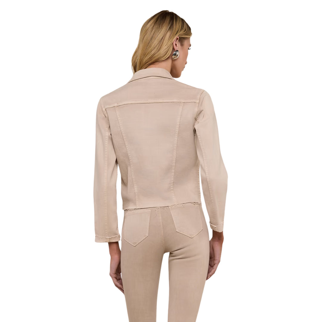 Janelle Slim Raw Jacket in Biscuit