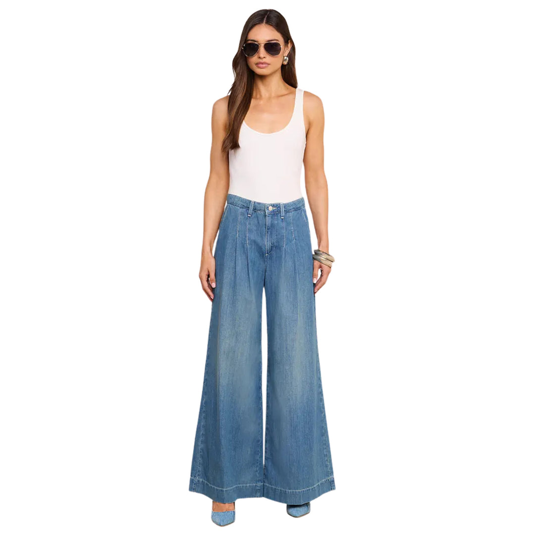 Jayani High Rise Pleated Wide Leg in Saratoga