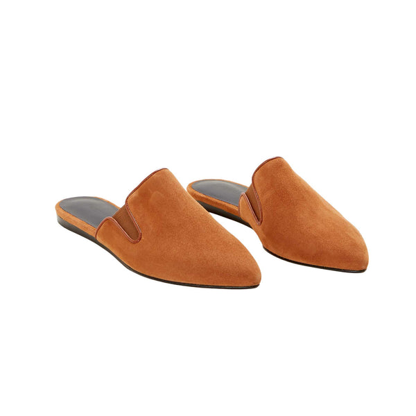 YUKI　CAROLYEN MULE (suede) Yuki Flat Mule Linen BEAU BLUE+CREAMED HONEY | Loro Piana US