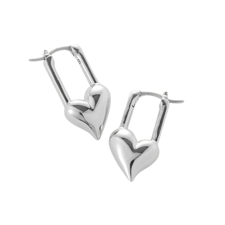 Padlock Heart Huggies