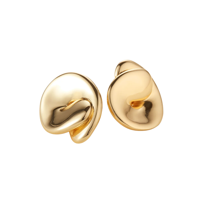 Rio Button Earrings - Gold
