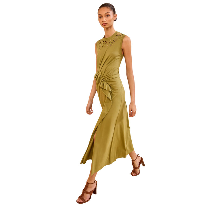 Jeune Cotton Dress in Lichen