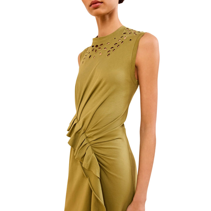 Jeune Cotton Dress in Lichen