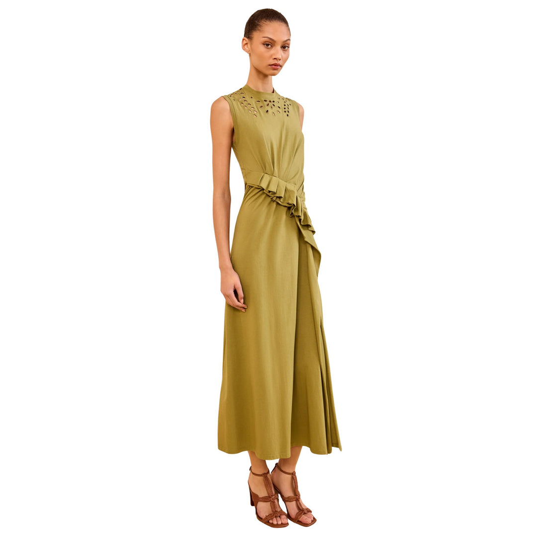 Jeune Cotton Dress in Lichen