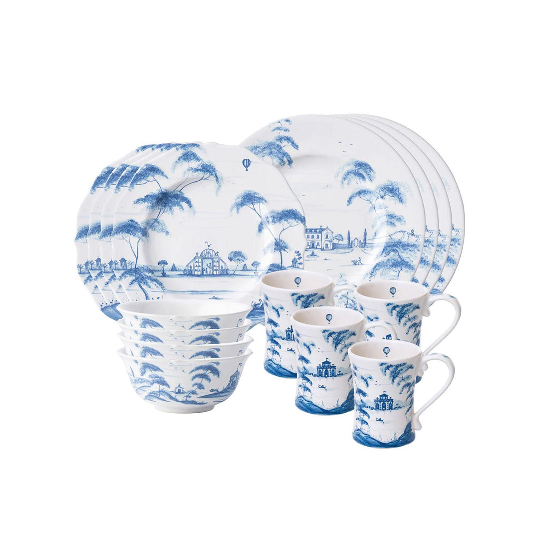 Country Estate Place Setting in Delft Blue