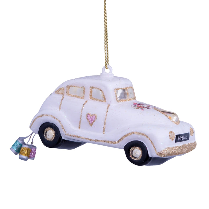 Just Married Wedding Car Ornament
