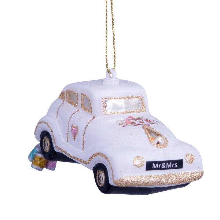 Just Married Wedding Car Ornament