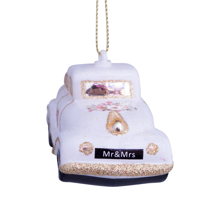 Just Married Wedding Car Ornament