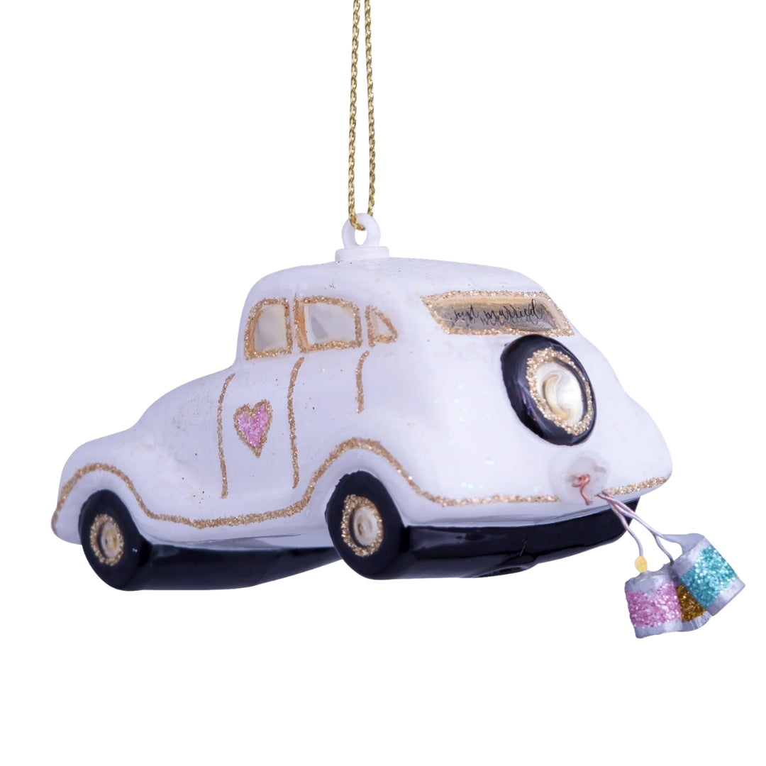 Just Married Wedding Car Ornament
