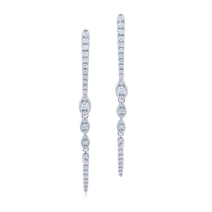 Vine Diamond WG Drop Earrings