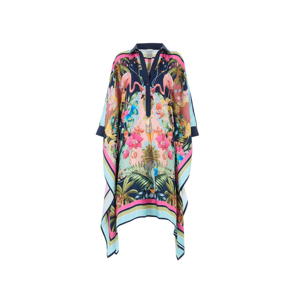 Kafka 90 Dress in Flamingo/Navy – Sara Roka | Gwynns of Mount