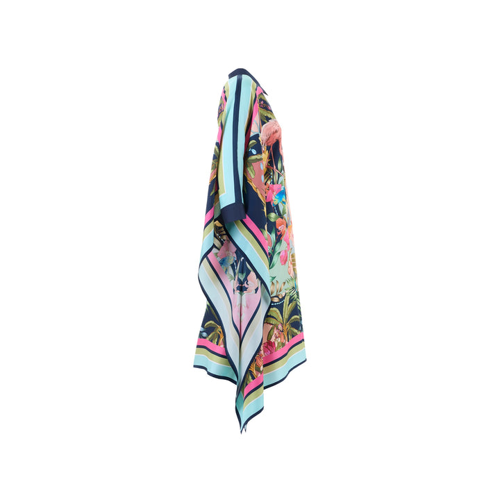 Kafka 90 Dress in Flamingo/Navy