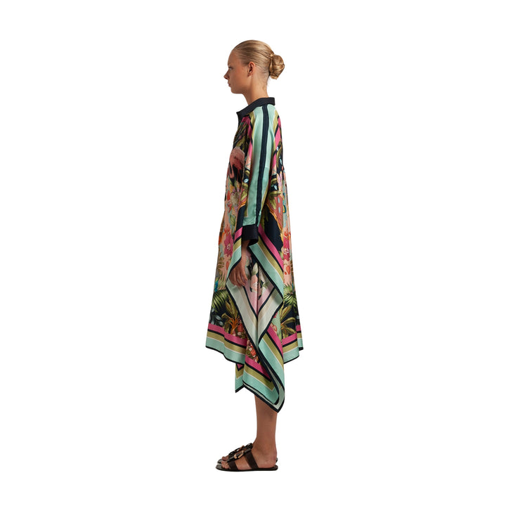 Kafka 90 Dress in Flamingo/Navy