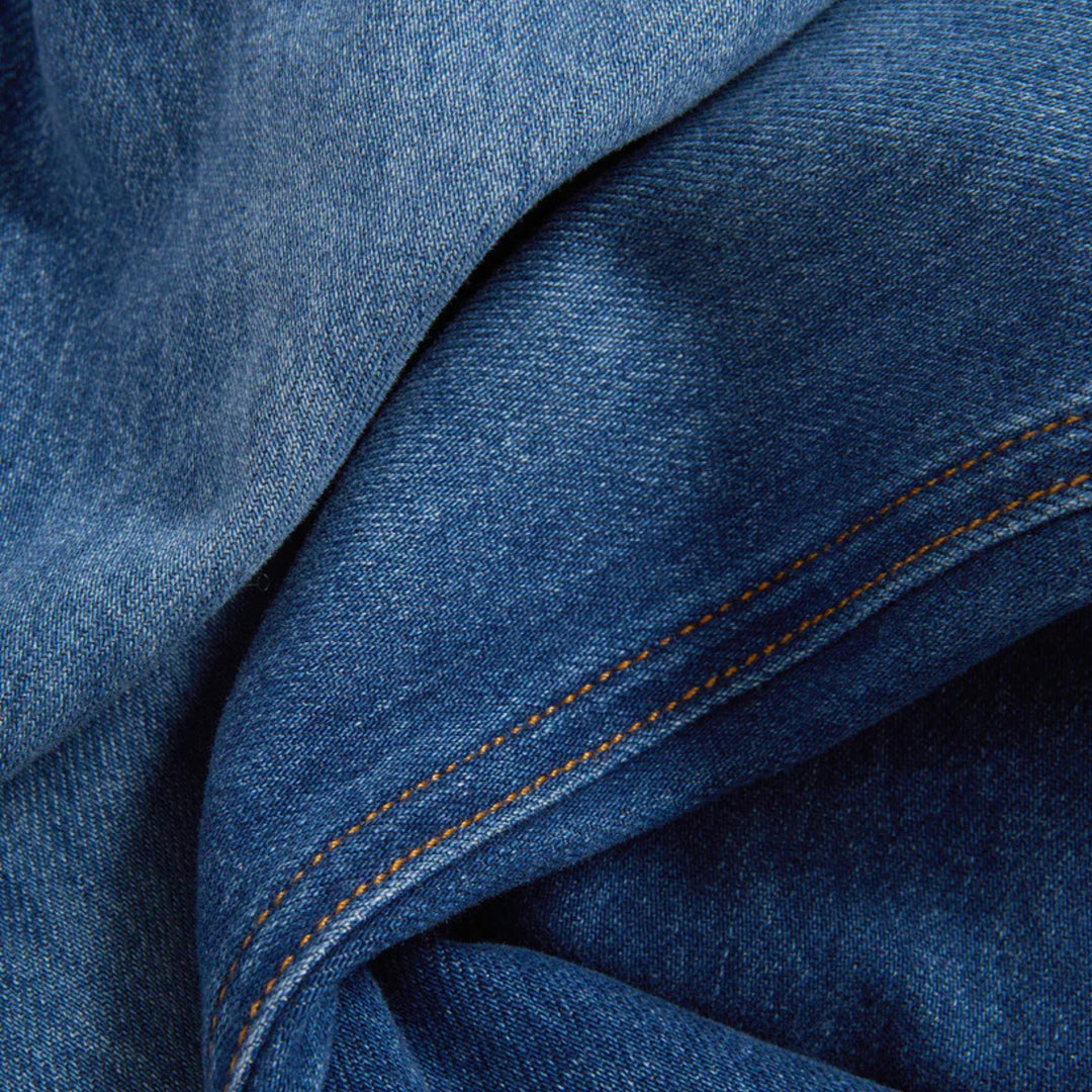 Kasey Mid Rise Wide Leg in Bright Blue