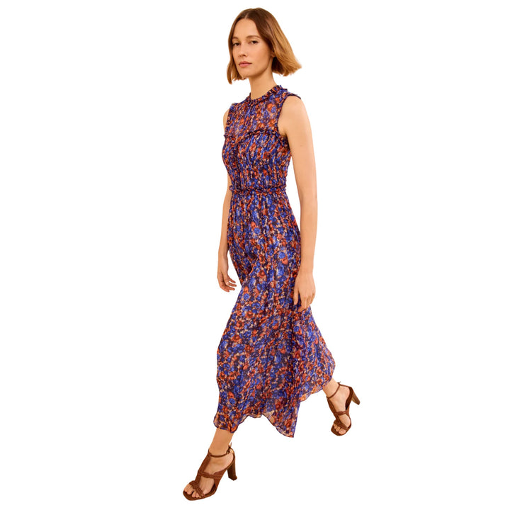 Kasia Sleeveless Silk Dress in Violet