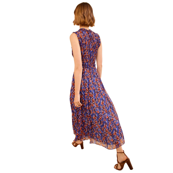 Kasia Sleeveless Silk Dress in Violet