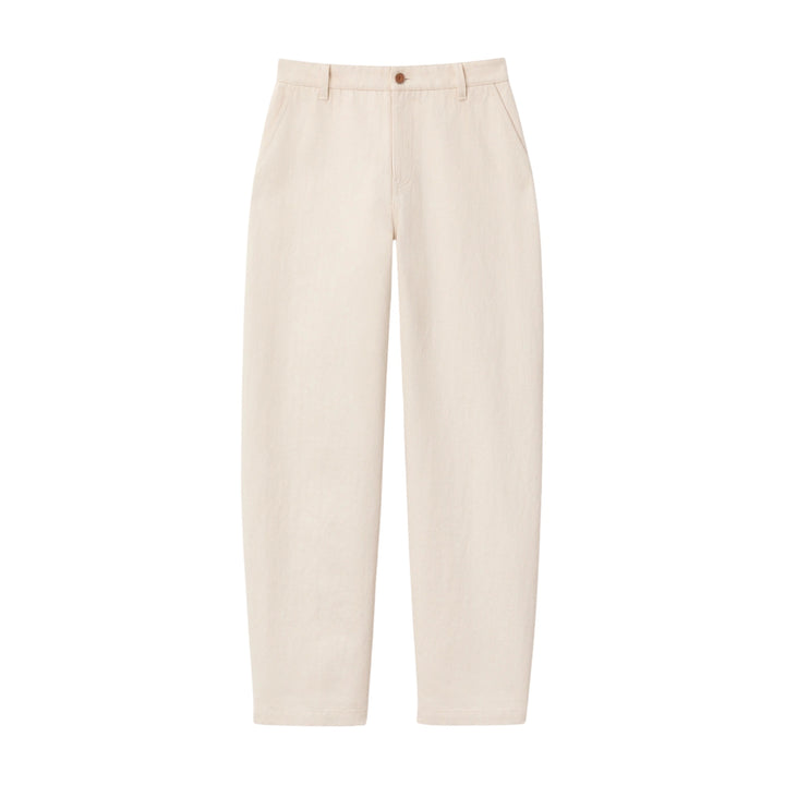Kent Barrel Leg Jean in Washed Ecru