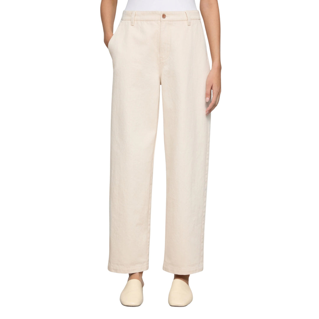 Kent Barrel Leg Jean in Washed Ecru