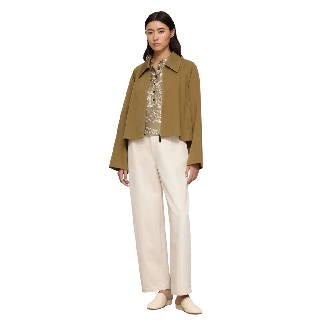 Kent Barrel Leg Jean in Washed Ecru