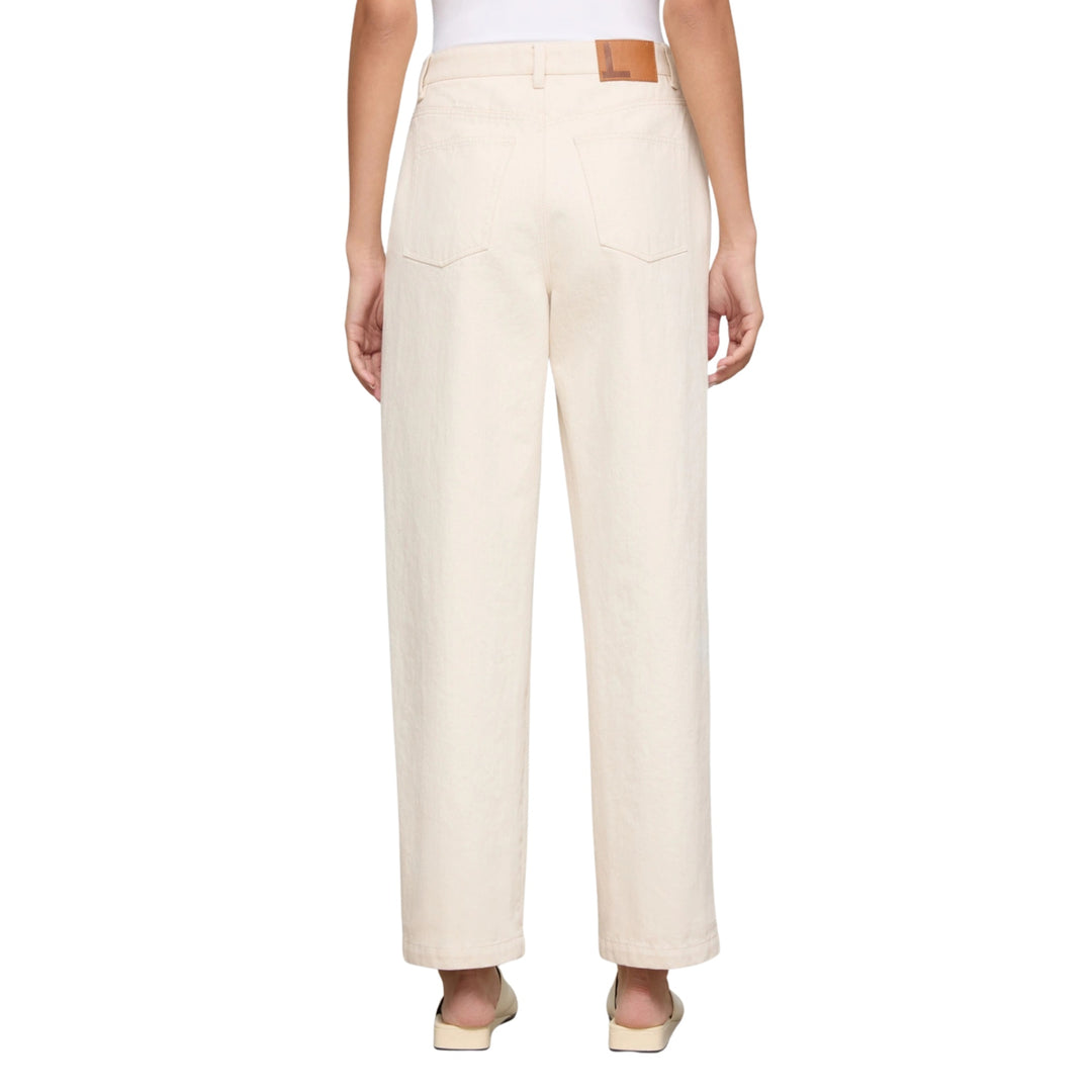 Kent Barrel Leg Jean in Washed Ecru