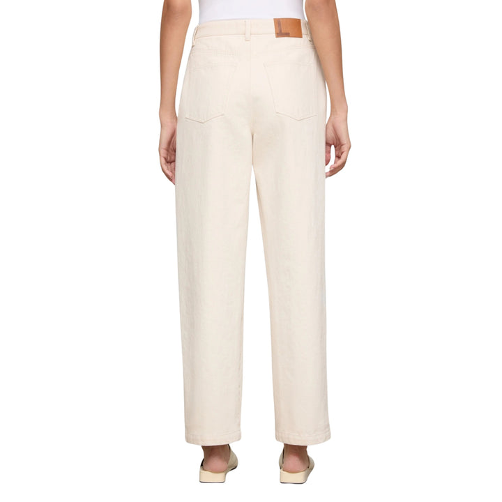 Kent Barrel Leg Jean in Washed Ecru