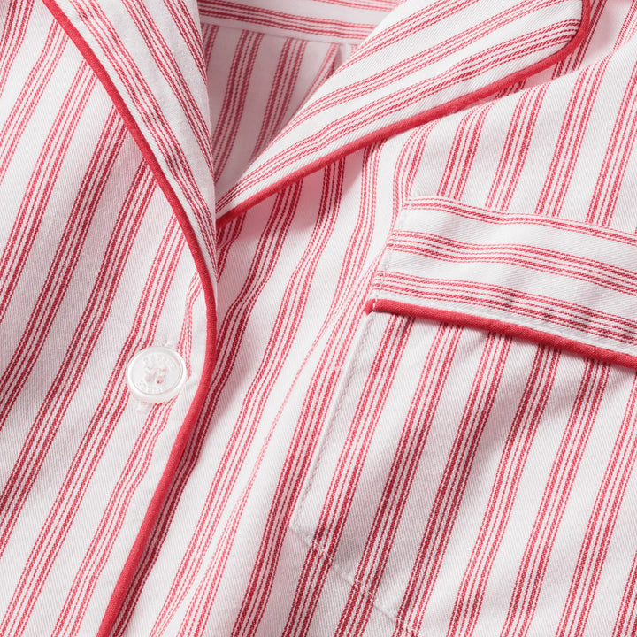 Kids Antique Red Ticking Pajama Set