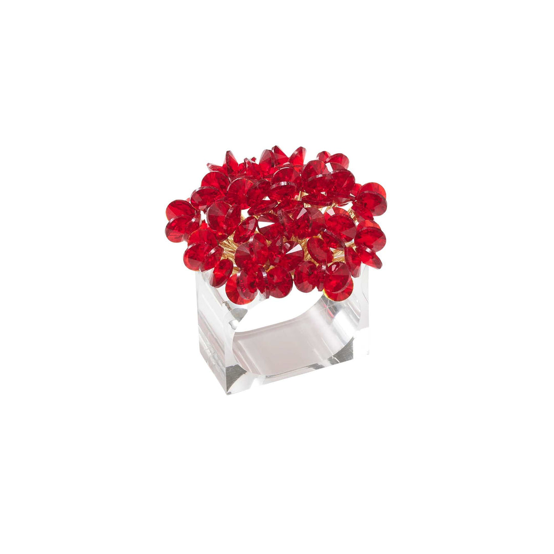Aster Napkin Ring in Red