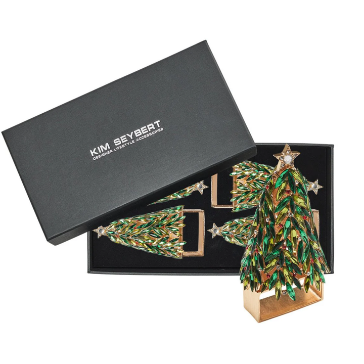 Bejeweled Christmas Napkin Ring - Set of 4