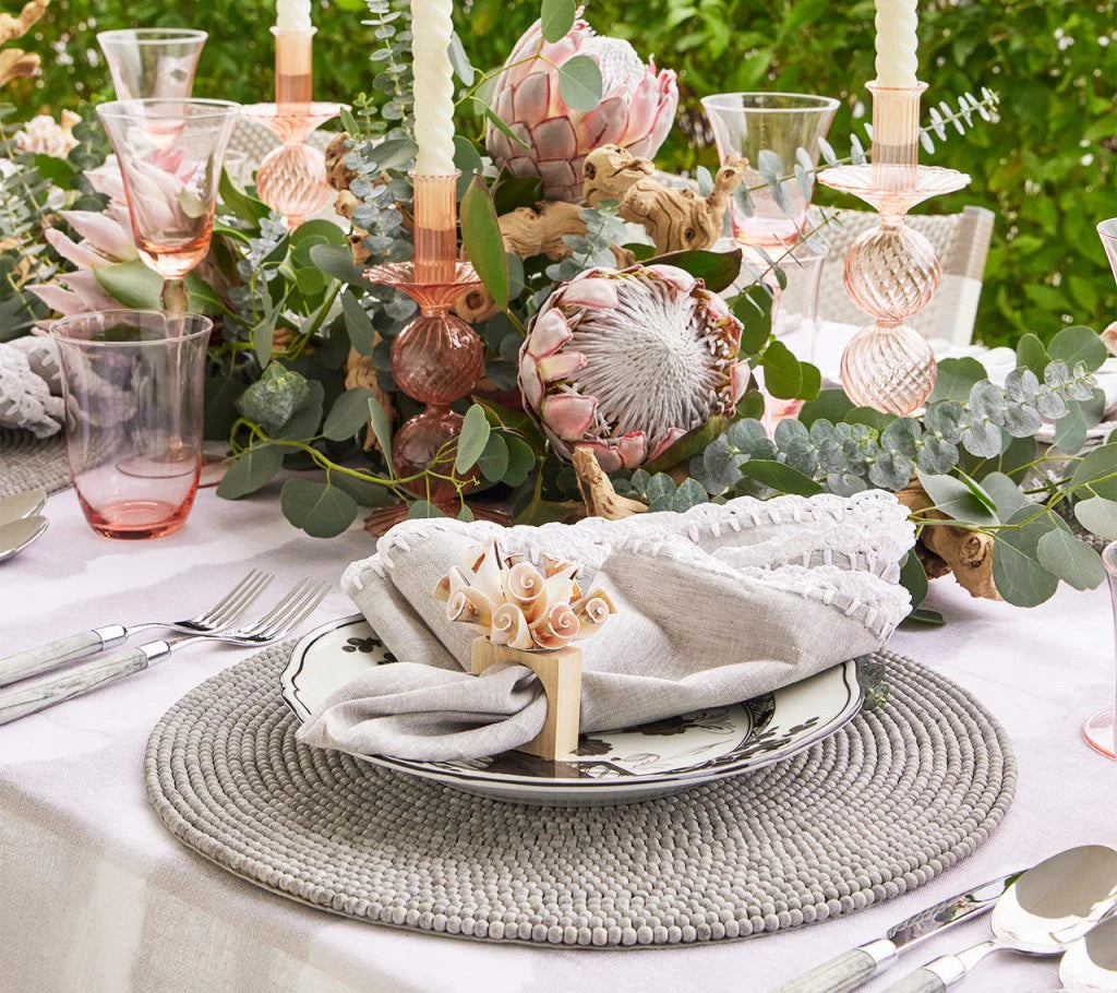 Seashell Burst Napkin Ring - Ivory/Natural - NONE