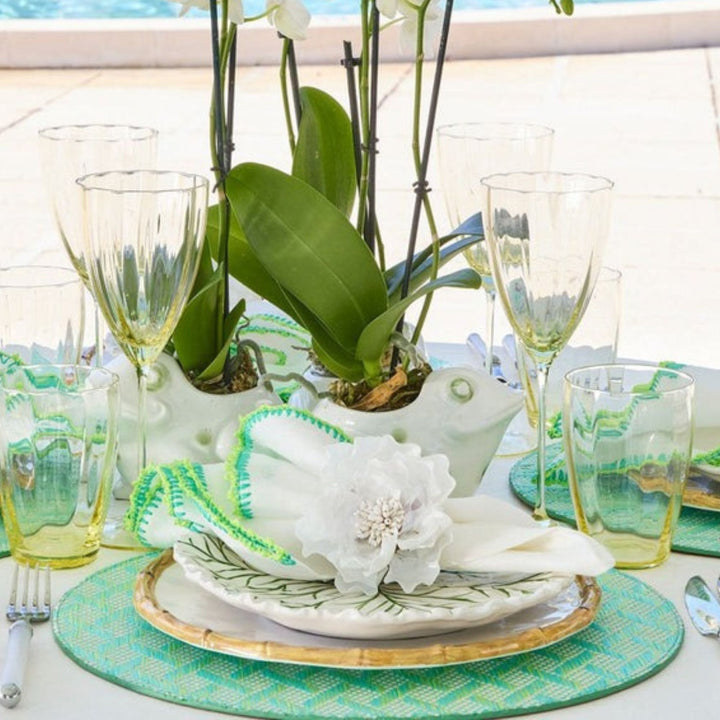 Gardenia Napkin Ring - White - NONE
