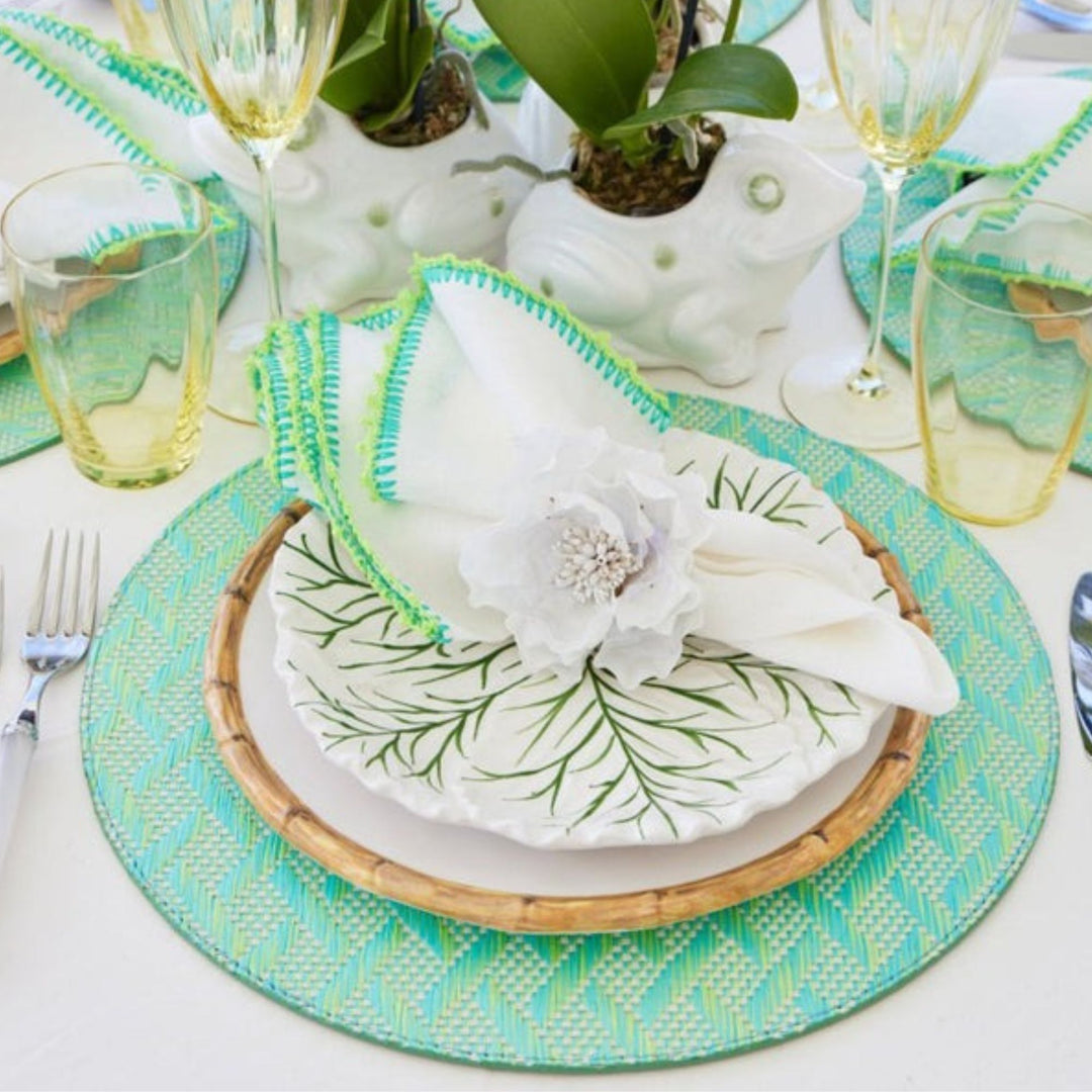 Gardenia Napkin Ring - White - NONE
