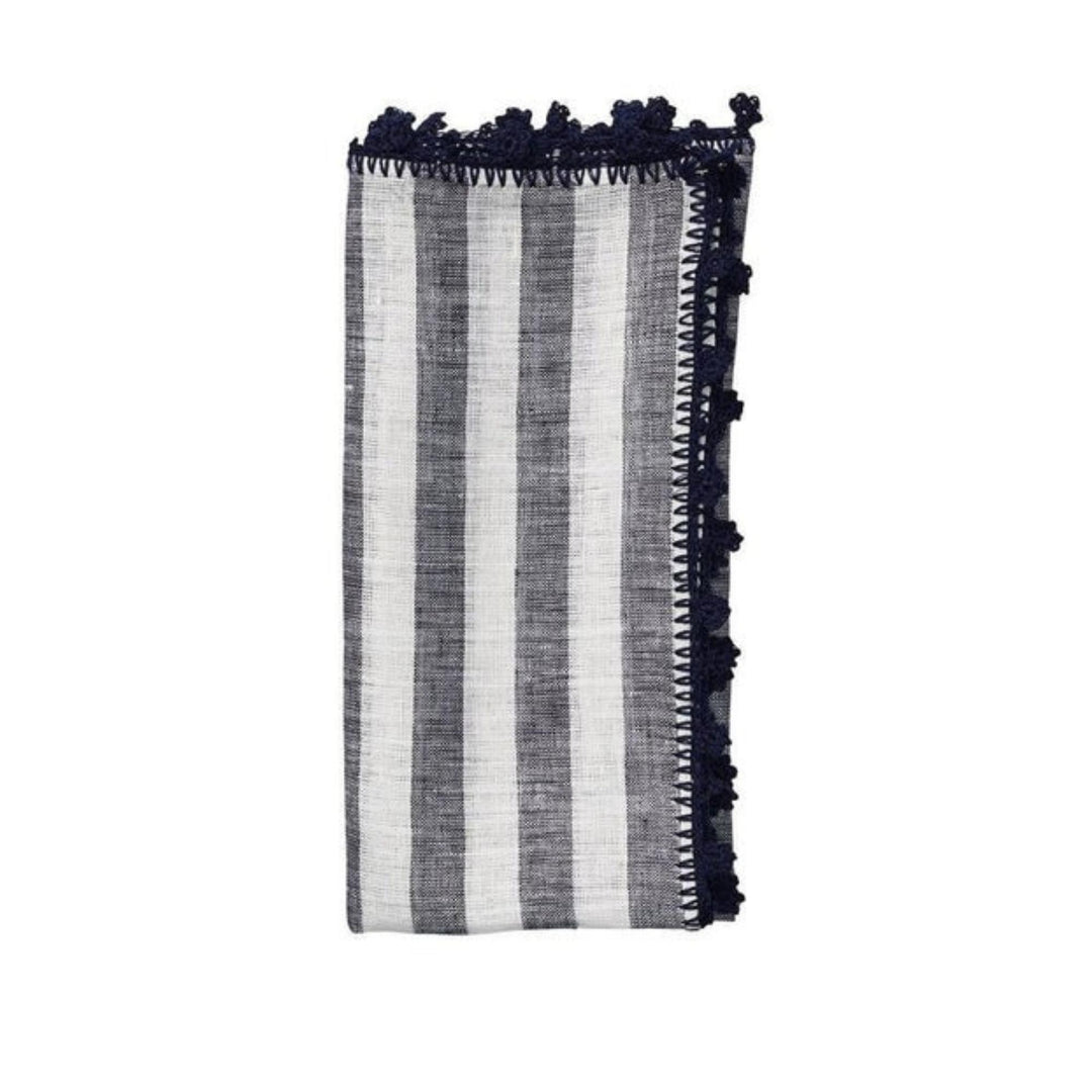 Linea Napkin - White/Blue - NONE