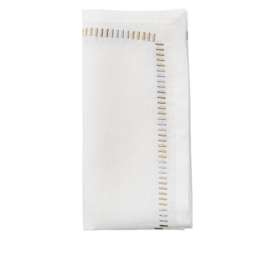 Harmonie Napkin White/Red/Gold