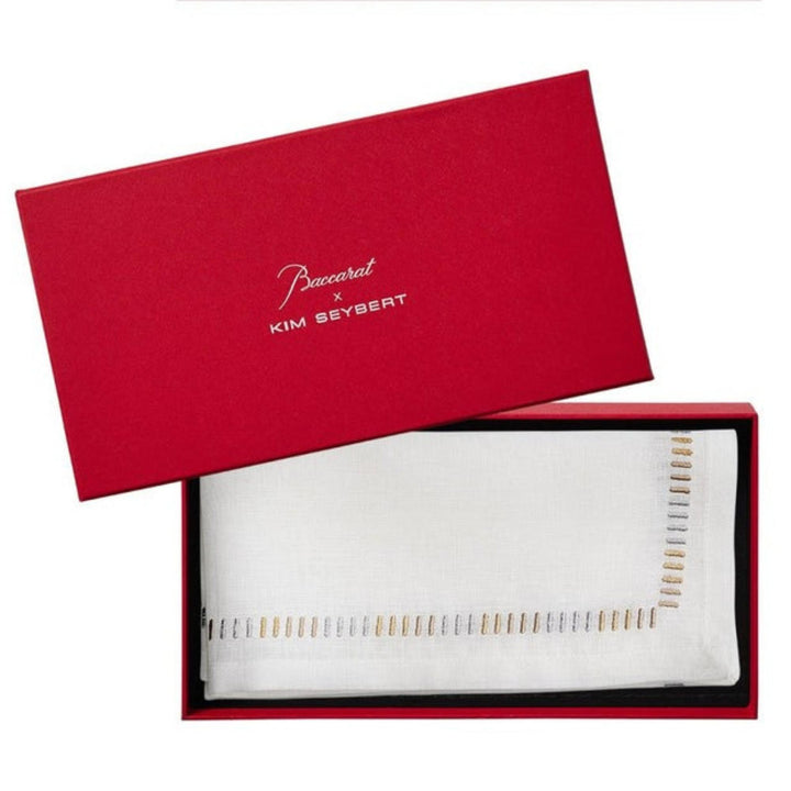 Harmonie Napkin White/Red/Gold