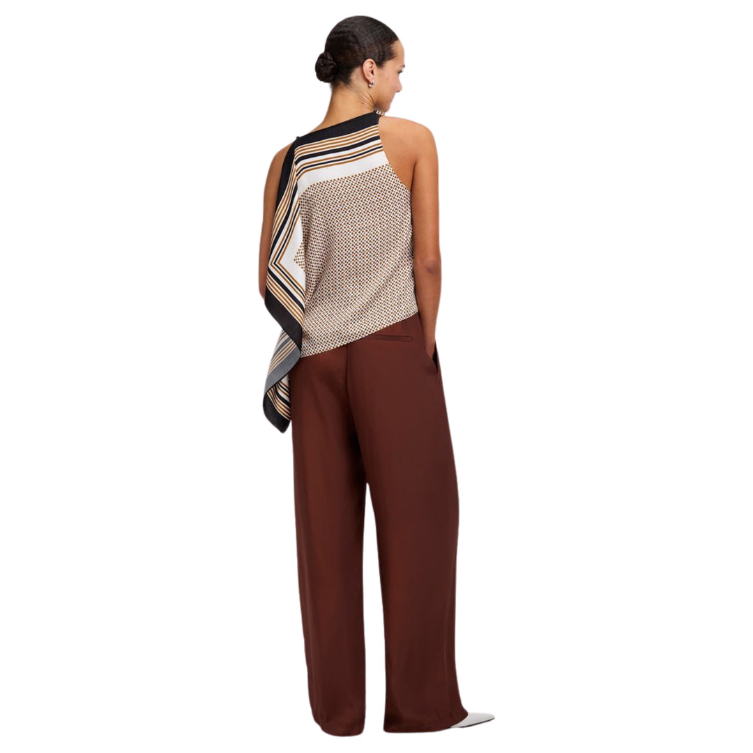 Kit Top in Black/Caramel Dotted