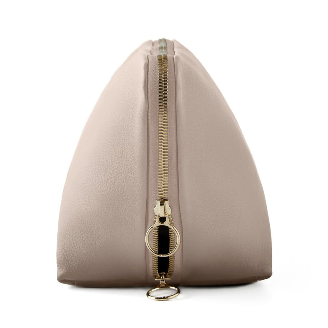 kusshi Vacation Cosmetic Bag Leather Blush/Grey