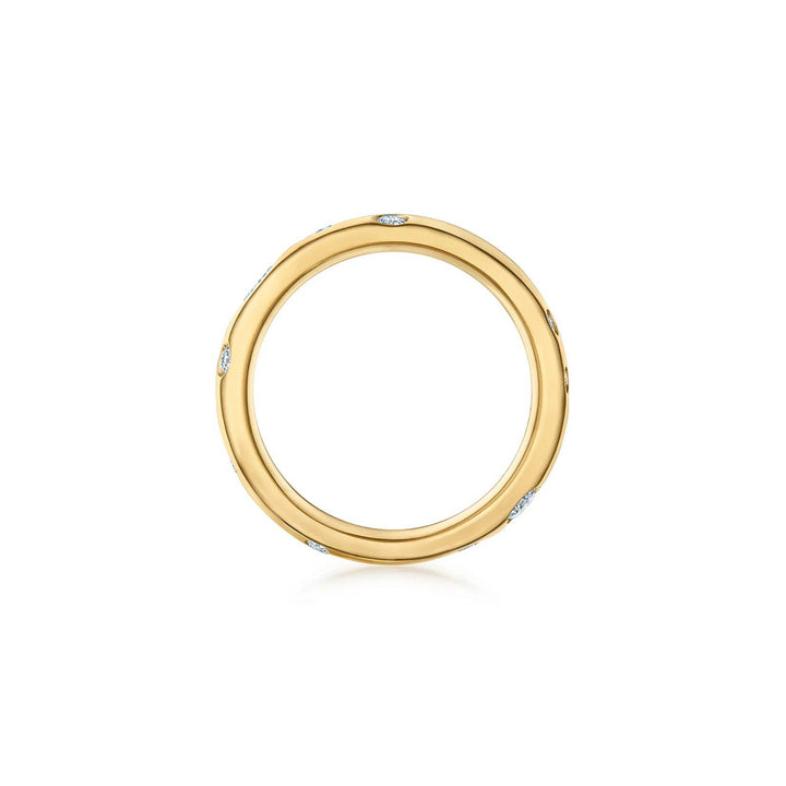 Cobblestone Ring with Round and Pear Diamonds