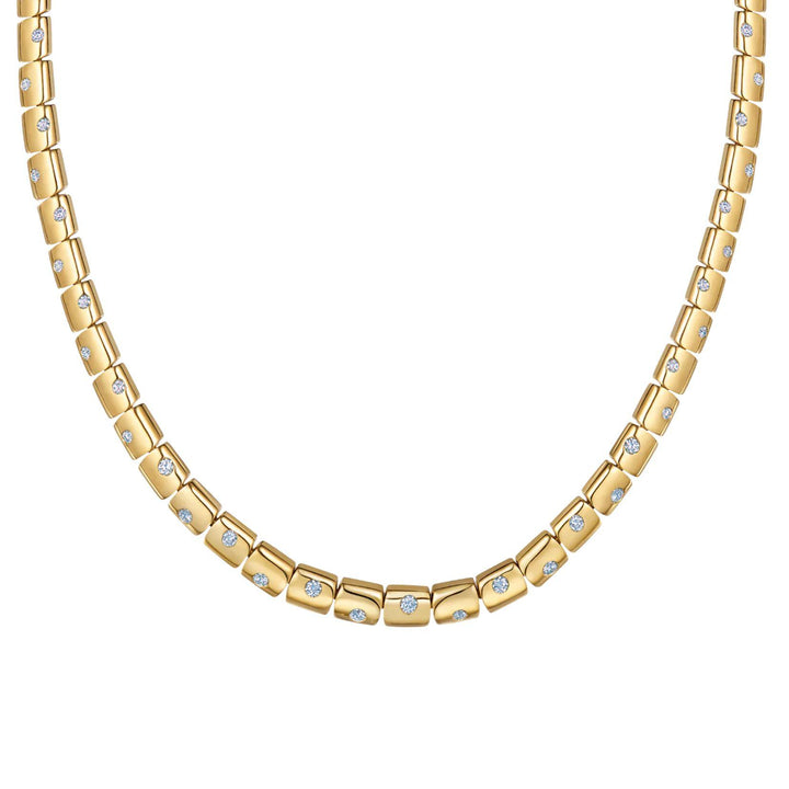 Cobblestone Articulated Necklace with Diamonds