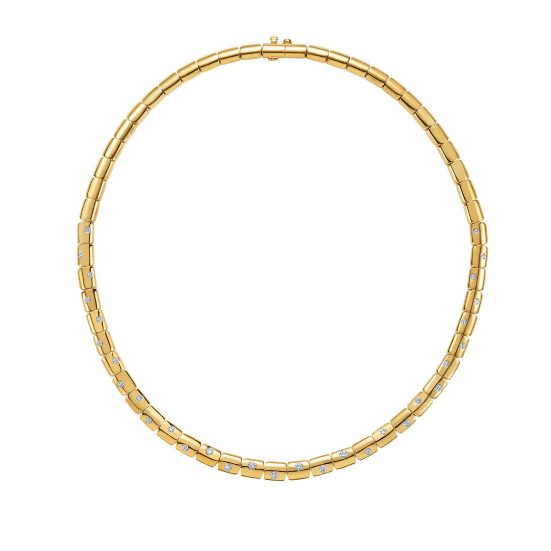 Cobblestone Articulated Necklace with Diamonds