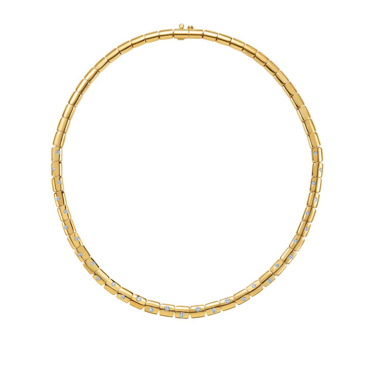 Cobblestone Articulated Necklace with Diamonds