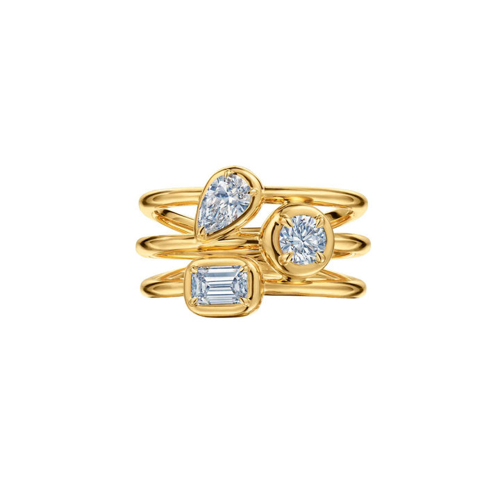 Starry Night Three-Row Ring