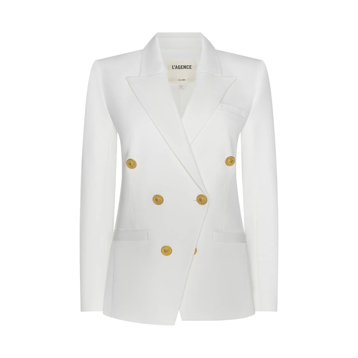 Kyomi Double Breasted Blazer in White