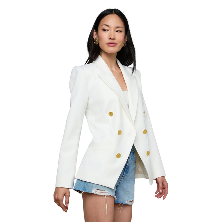 Kyomi Double Breasted Blazer in White